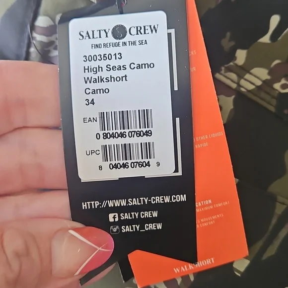 NWT Salty Crew Hybrid Camo Shorts Men 34 - Picture 3 of 10